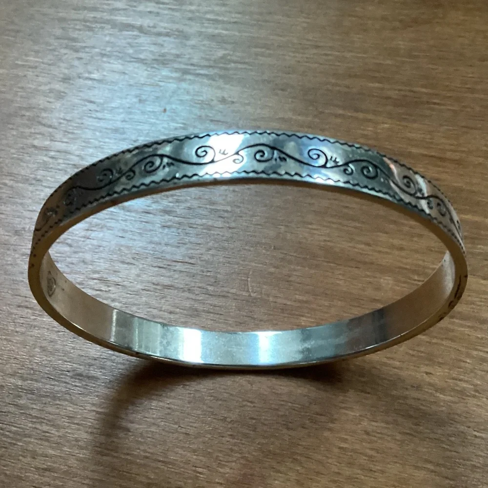 Brighton Silver-tone Bangle Bracelet